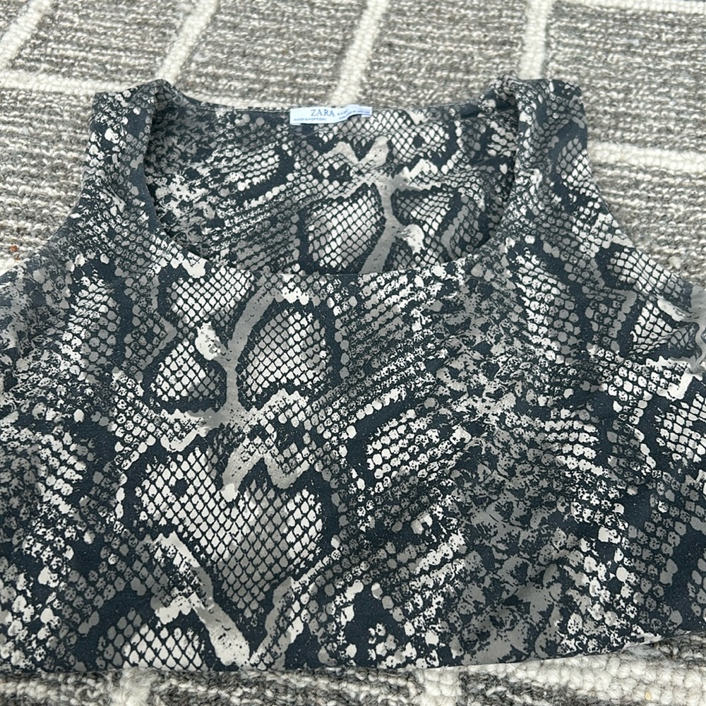 Zara snake print top